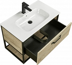 Акватон Мебель для ванной Лофт Фабрик 80 дуб эндгрейн с раковиной Victoria-N – фотография-4